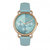 Bertha Gwen Leather-Band Watch w/Day/Date - Seafoam