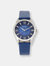 Bertha Ida Mother-of-Pearl Leather-Band Watch - Blue