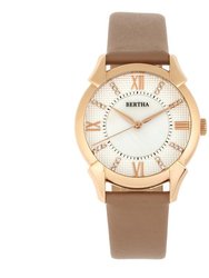 Bertha Ida Mother-of-Pearl Leather-Band Watch - Beige