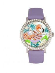 Bertha Luna Mother-Of-Pearl Leather-Band Watch