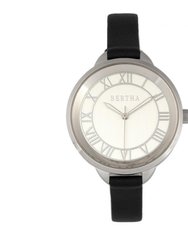 Bertha Madison Sunray Dial Ladies Watch - Black/Silver