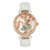 Bertha Mia Mother-Of-Pearl Leather-Band Watch - White