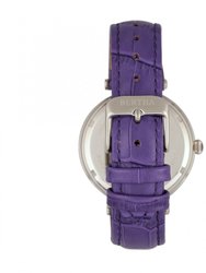 Bertha Mia Mother-Of-Pearl Leather-Band Watch