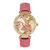 Bertha Mia Mother-Of-Pearl Leather-Band Watch - Pink