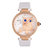 Bertha Rosie Leather-Band Watch - Rose Gold/White