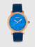 Courtney Cross Embossed Leather Watch - Blue