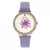 Delilah Leather-Band Watch - Silver/Lavender