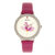 Delilah Leather-Band Watch - Silver/Fuchsia