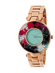 Elizabeth Unique Bezel Ladies Watch - Rose Gold/Powder Blue