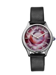 Georgiana Mother Of Pearl Leather-Band Watch