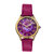 Georgiana Mother Of Pearl Leather-Band Watch - Gold/Magenta