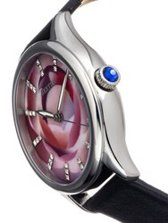 Georgiana Mother Of Pearl Leather-Band Watch