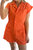 Snap Button Romper In Orange - Orange