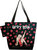 Women's Diaper Bag Hand Tote Bag In Black/Red kisses - Black/Red Kisses