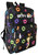 Women's Microfiber Large Backpack In Black With Lips - Black With Lips