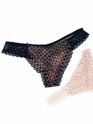 Panty Party of 2 - Black & Ivory