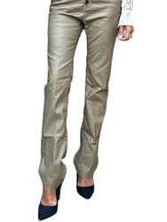 Nora Vegan Pants - Beige/Gold