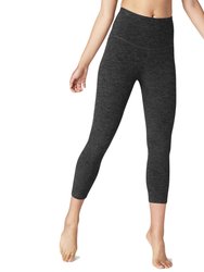 High Rise Capri Legging - Charcoal