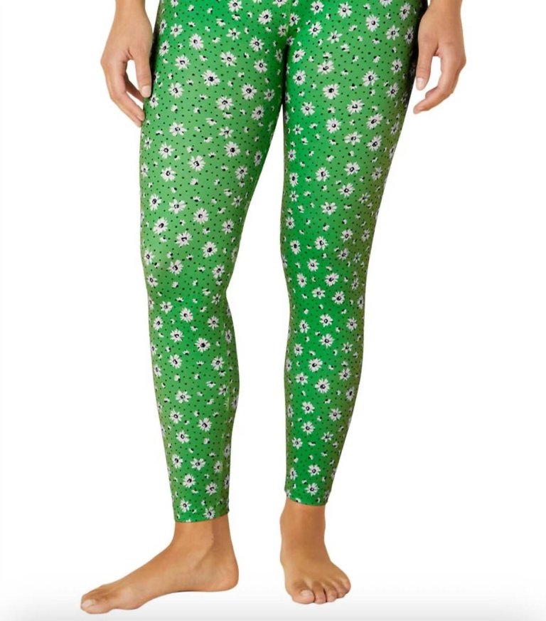 Spacedye High Waist Legging - Honeydew Daisies