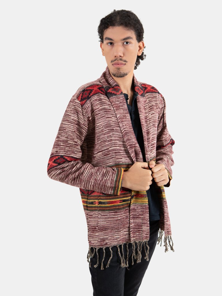 Men's Ladakh Cardigan - Brown