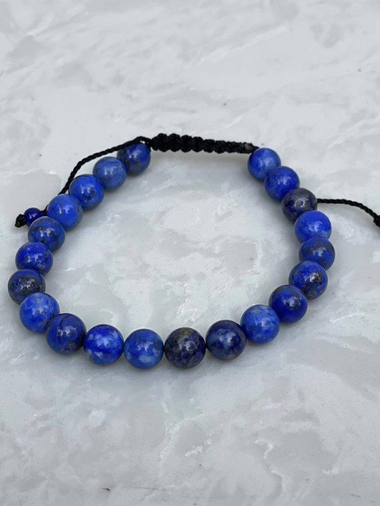 Polished Lapis Bracelet - Blue