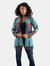 Women's Rishikesh Cardigan - Turquoise / Red