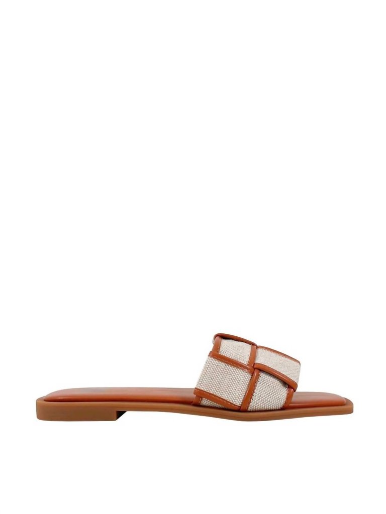 Women's Fabric Flat Sandal In Cuero - Cuero