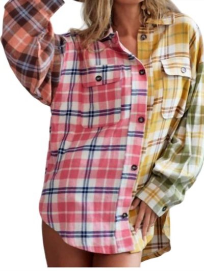 BiBi Plaid Check Buttoned Down Shirt product