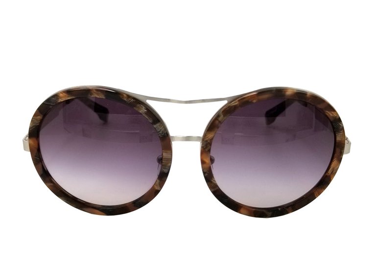 Nagakura + S Sunglasses - BP259 - Brown Marble / Matt Silver