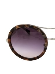 Nagakura + S Sunglasses - BP259 - Brown Marble / Matt Silver