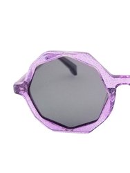 Obashi + S Sunglasses - BE228 - Crystal Purple With Glitter