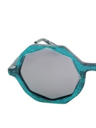 Obashi + S Sunglasses - BE228 - Crystal Green With Glitter