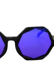 Obashi + S Sunglasses - BE228 - Wooden Effect Surface In Blue Tortoise