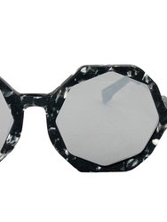 Obashi + S Sunglasses - BE228 - Scratch Effect Surface In Black Marble