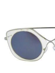 Saiko + S Sunglasses - BE245 - Silver / Crystal Light Yellow