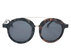 Saionij + S Sunglasses - BE248 - 2 Tones Acetates On Left And Right Respectively (Black Marble And Brown Marble)