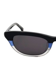 Sakamaki + S Sunglasses - BHP122 - Black+Crystal Blue+Crystal