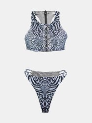 Daydream Island Bikini Dark Animale Reversible - Grey