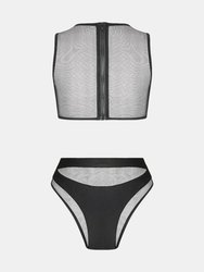 Hamilton Island Bikini In Liquid Black Reversible