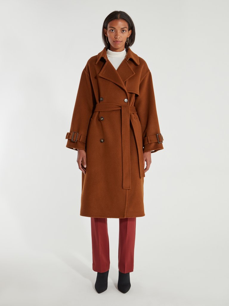 Alcott Wool Trench Coat - Camel