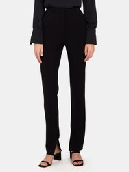 Frida Split Hem Pant - Black