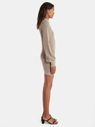 Rosa Mock Neck Mini Sweater Dress