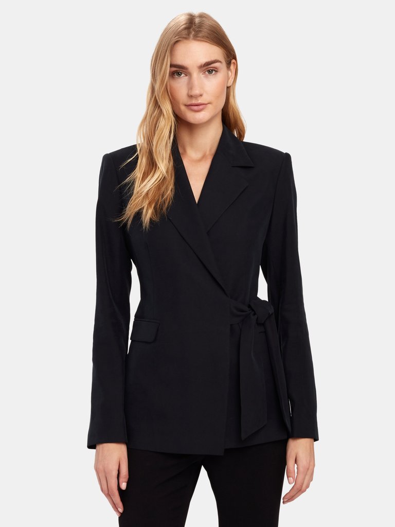 Sawyer Side Tie Blazer - Black