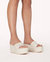 Fran Sandals In Bone Croc - Bone Croc