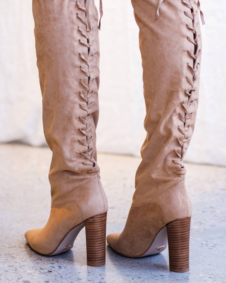 Kimba Latte Suede Boot In Brown