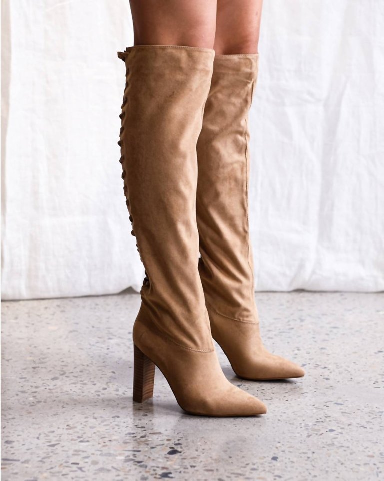 Kimba Latte Suede Boot In Brown - Brown