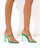 Yasara Block Heeled Mule In Green