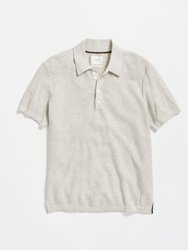 American Pique Sweater Polo - Heathered Grey