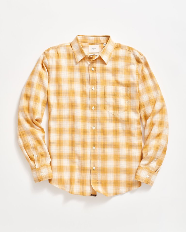 Bold Shadow Plaid Cypress Shirt - Wheat