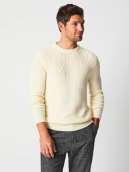 Cable Crewneck Sweater - Tinted White